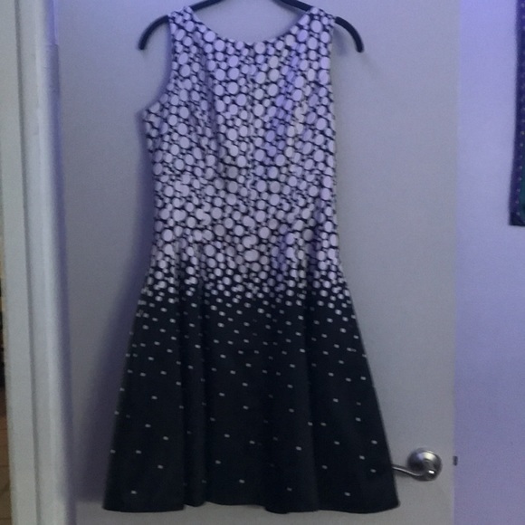 Dress Black w/Lavender Bubbles, Size 6 - Picture 2 of 4